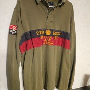 Ralph Lauren Polo Custom Fit Shirt in Olive